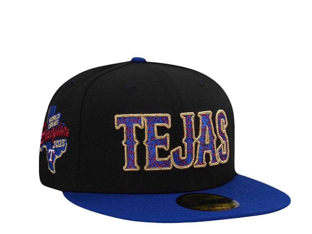 New Era Texas Rangers World Series Champions 2023 Black Prime Two Tone Edition 59Fifty Fitted Cap