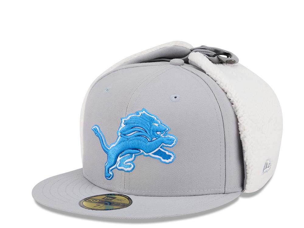 New Era Detroit Lions Classic Gray 59Fifty Dogear Fitted Cap