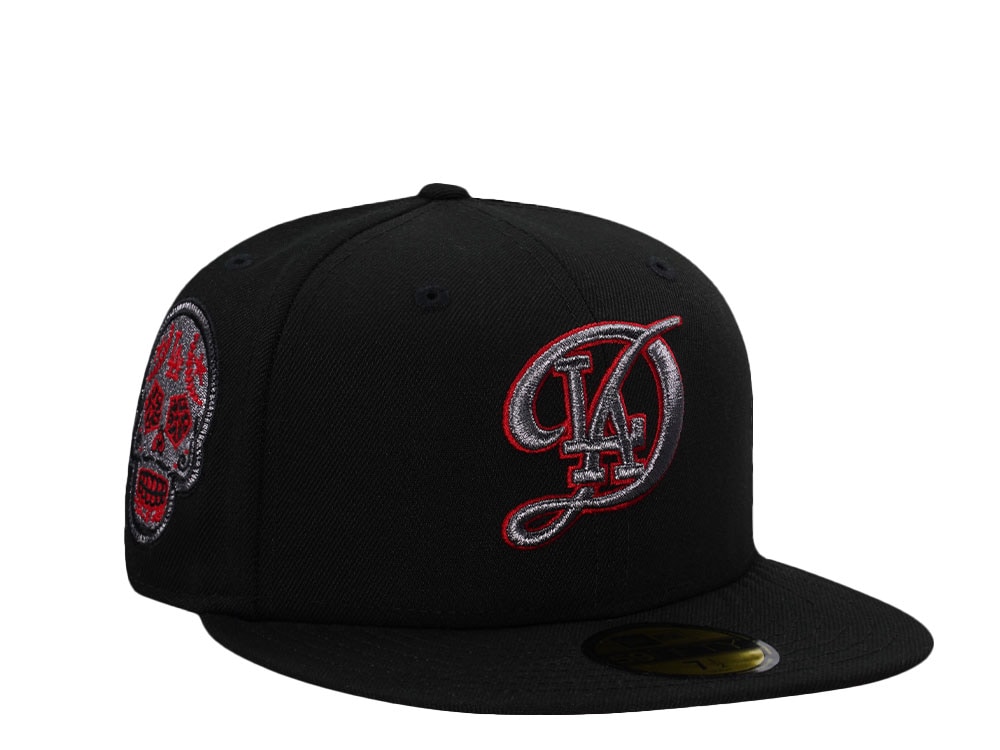 New Era Los Angeles Dodgers Silver Skull Black Prime Edition 59Fifty Fitted Cap