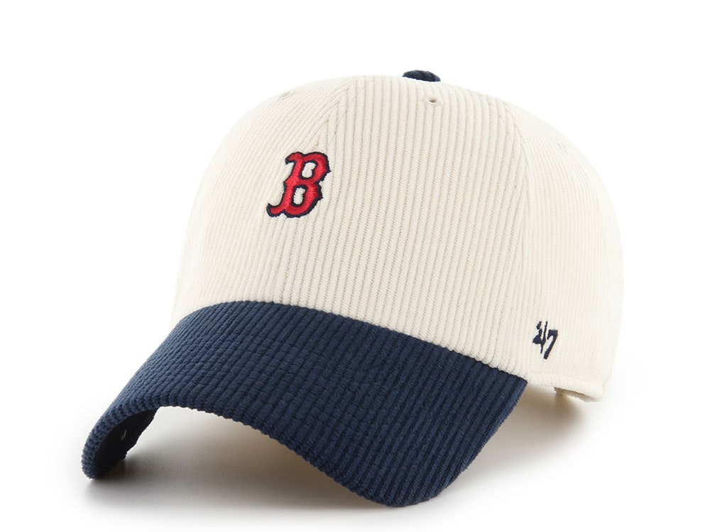 47Brand Boston Red Sox Natural Cord Base Runner Edition Clean Up Strapback Cap