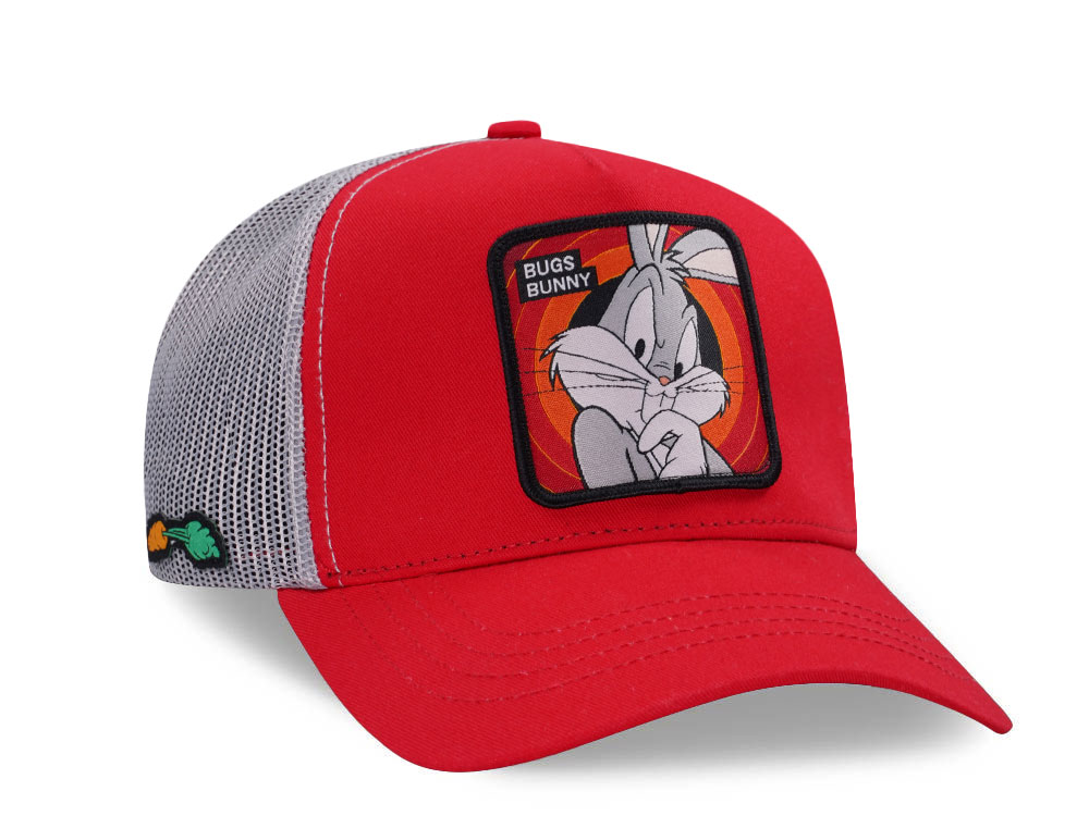 Capslab Looney Tunes Bugs Bunny Red Trucker Snapback Cap