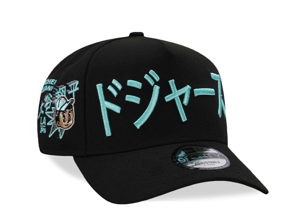 New Era Los Angeles Dodgers Ohtani Kanji Mint Black Prime Edition 9Forty A Frame Snapback Cap
