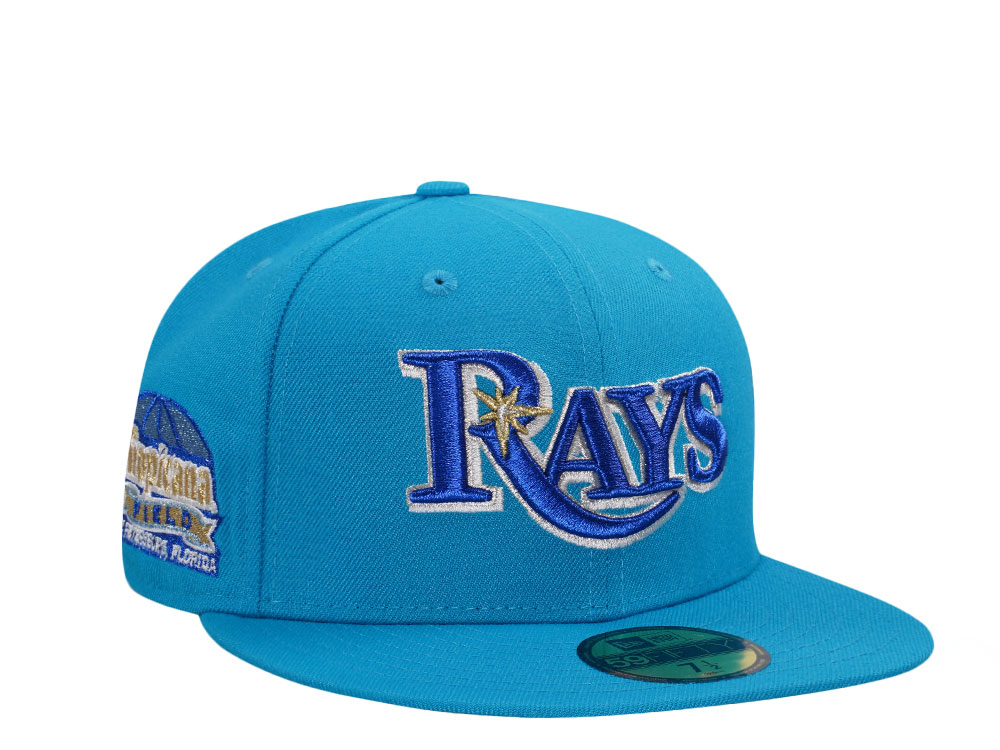 New Era Tampa Bay Rays Tropicana Field Spring Blue Metallic Edition 59Fifty Fitted Cap