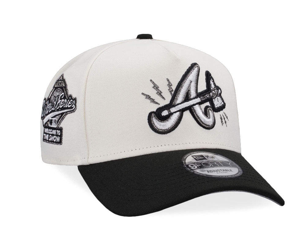New Era Atlanta Braves World Series 1995 Electric Chrome Two Tone Edition 9Forty A Frame Snapback Cap