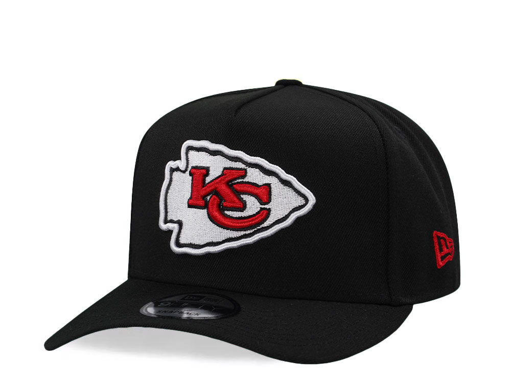 New Era Kansas City Chiefs Black Classic Edition 9Fifty A Frame Snapback Cap
