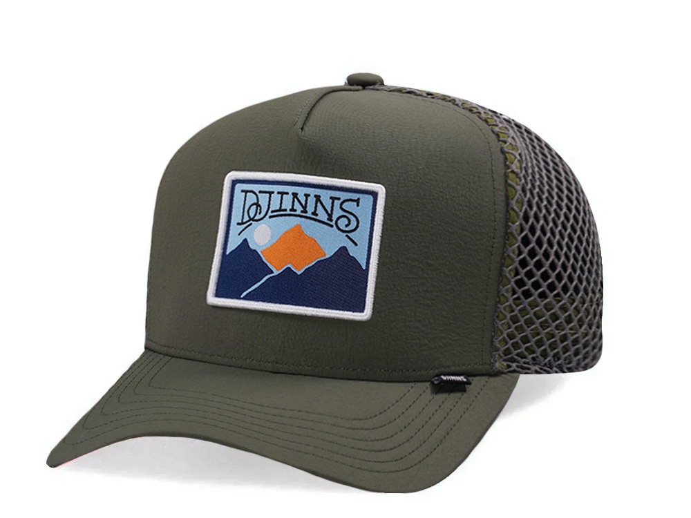 Djinns HFT Olive Big Net Mountain Trucker Snapback Cap