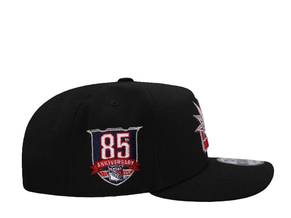 New Era New York Rangers 85th Anniversary Black Prime Edition 9Fifty A Frame Snapback Cap