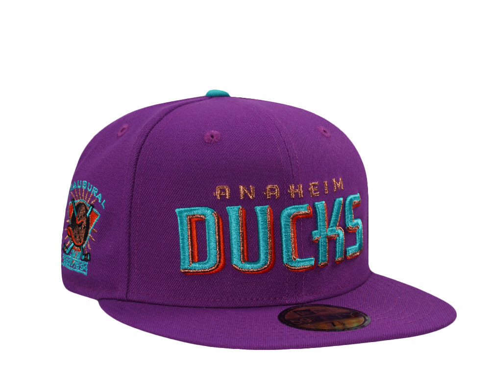 New Era Anaheim Ducks Inaugural Season Purple Prime Edition 59Fifty Fitted Cap