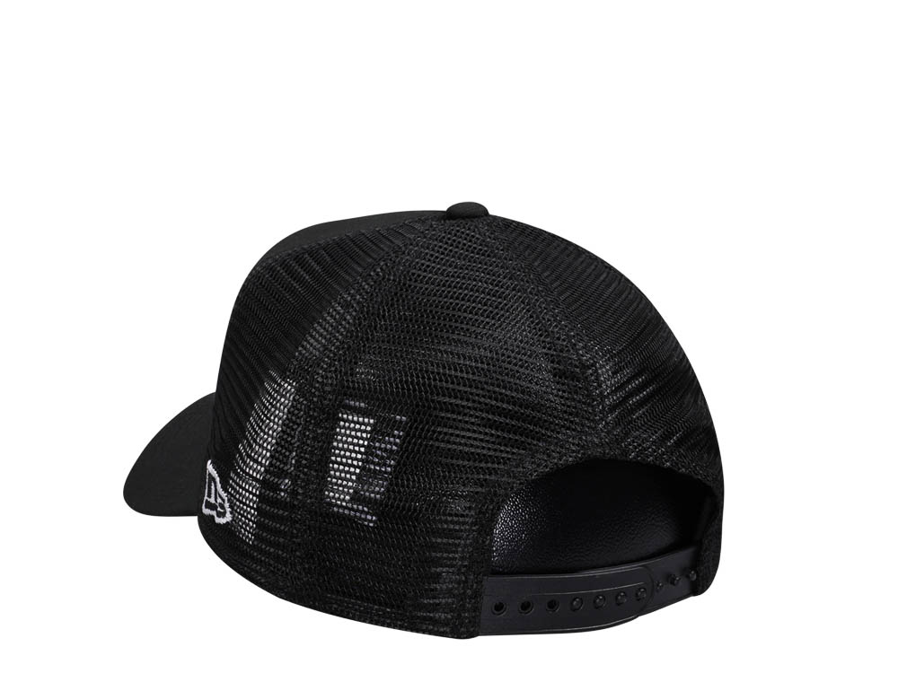 New Era Miami Heat Black 9Forty A Frame Trucker Snapback Cap
