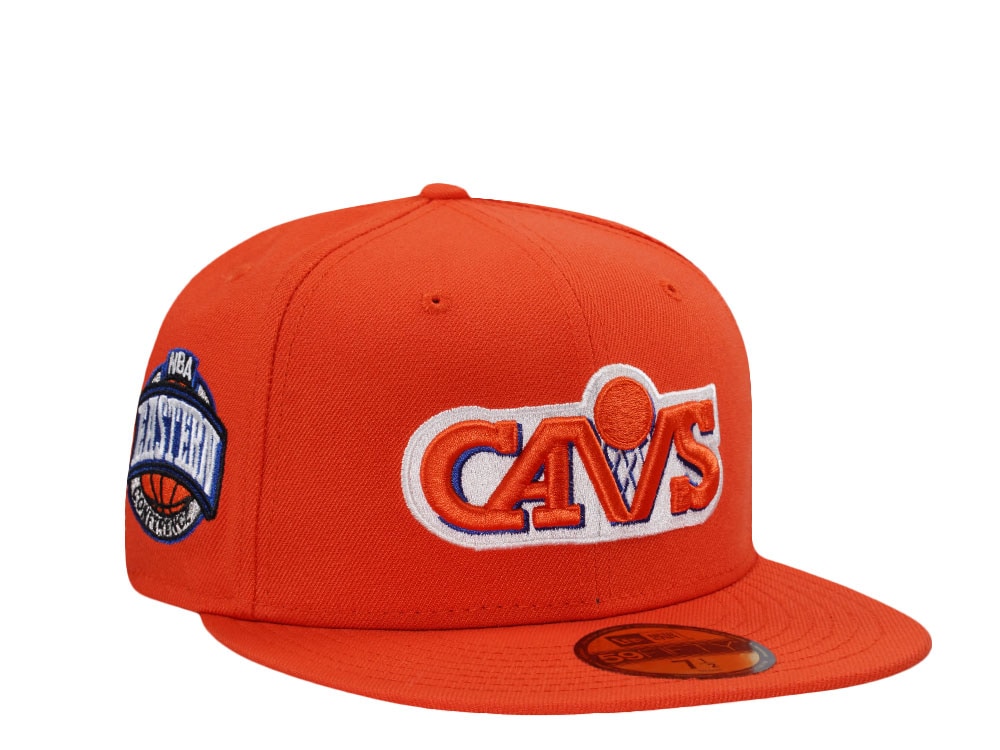 New Era Cleveland Cavaliers Eastern Conference Orange Throwback Edition 59Fifty Fitted Cap