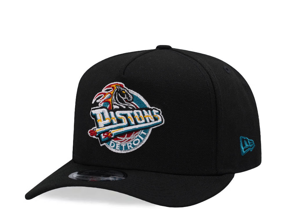 New Era Detroit Pistons Black Classic Edition 9Fifty A Frame Snapback Cap