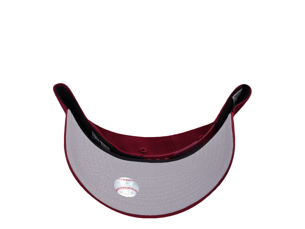 New Era Los Angeles Dodgers 60th Anniversary Cardinal Red Prime Edition 9Forty A Frame Snapback Cap