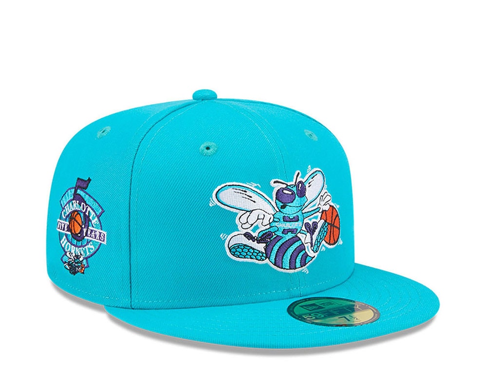 New Era Charlotte Hornets HWC 5th Anniversary Teal  59Fifty Fitted Cap
