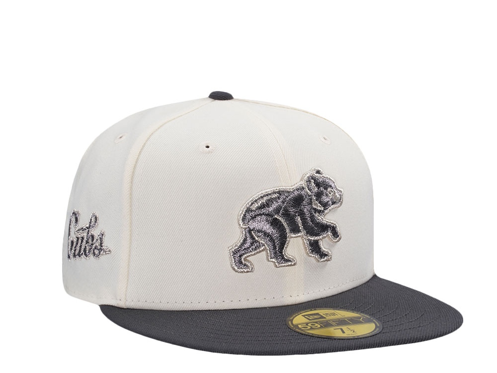 New Era Chicago Cubs Metallic Chrome Two Tone Edition 59Fifty Fitted Cap