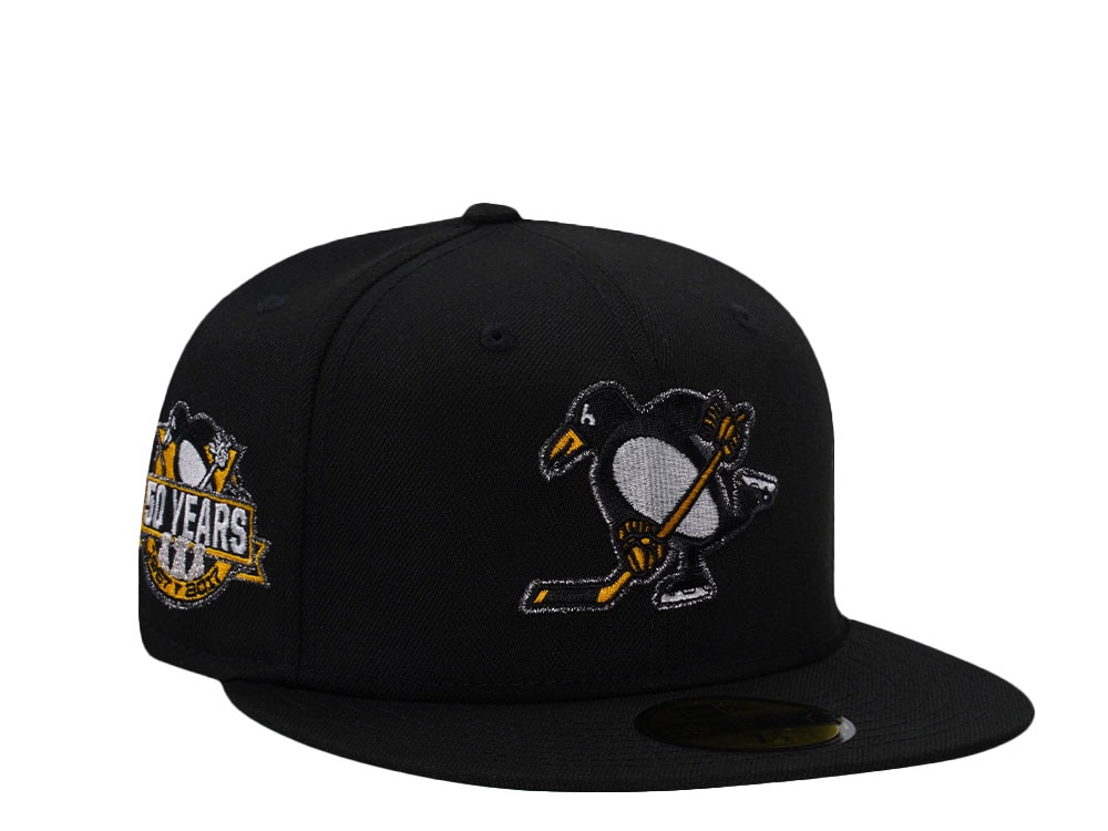 New Era Pittsburgh Penguins 50th Anniversary Black Prime Edition 59Fifty Fitted Cap