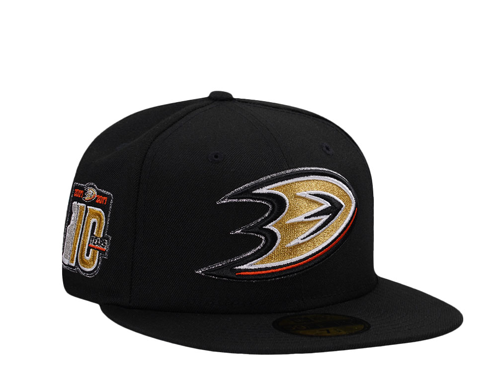 New Era Anaheim Ducks Stanley Cup 10th Anniversary Black Prime Edition 59Fifty Fitted Cap