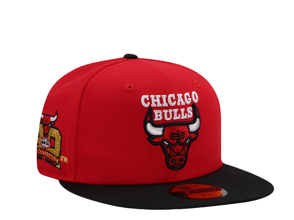New Era Chicago Bulls 40th Anniversary Red Two Tone Edition 59Fifty Fitted Cap