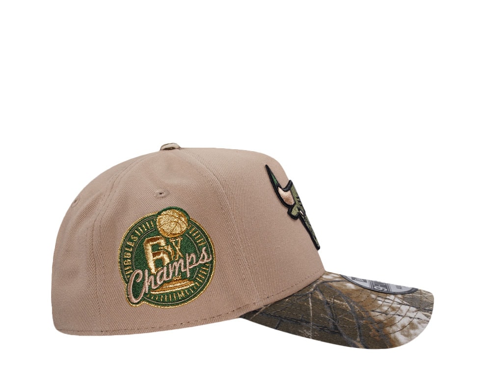 New Era Chicago Bulls 6x Champs Camel Realtree Edition 9Forty A Frame Snapback Cap
