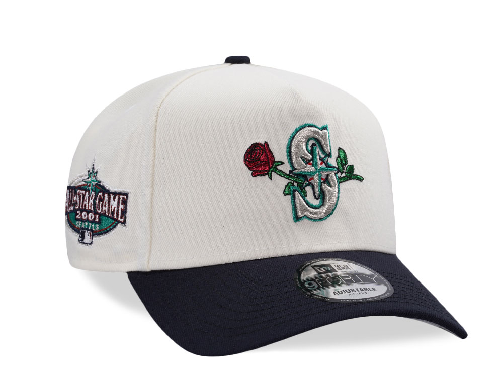 New Era Seattle Mariners All Star Game 2001 Rose Chrome Two Tone Edition 9Forty A Frame Snapback Cap