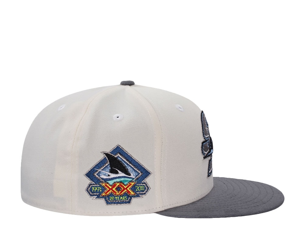 New Era San Jose Sharks 20th Anniversary Chrome Two Tone Edtion 59Fifty Fitted Cap