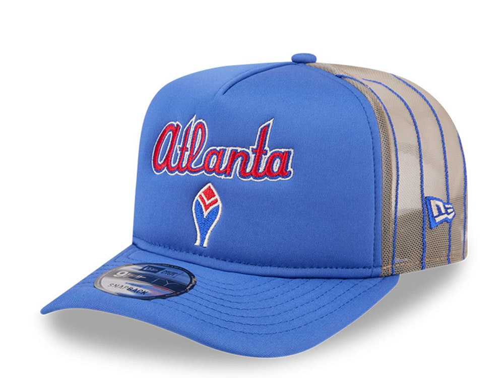 New Era Atlanta Braves Arched 9Fifty A Frame Trucker Snapback Cap