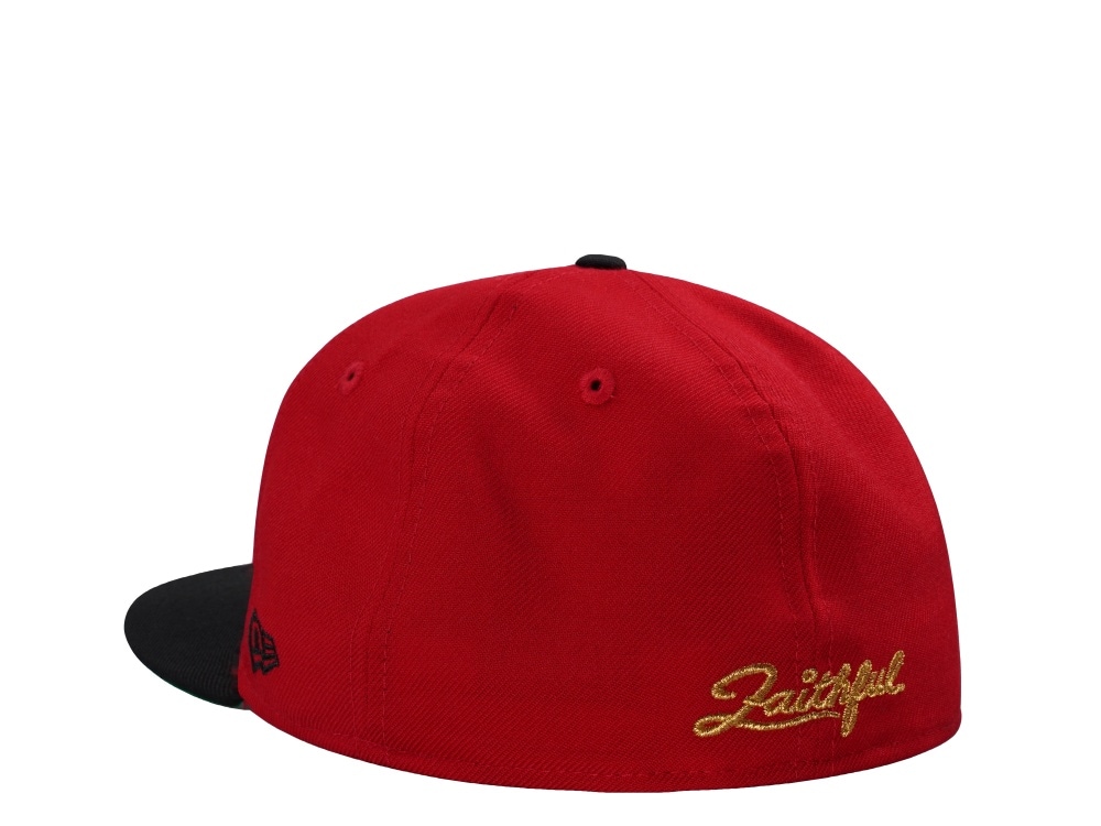 New Era San Francisco 49ers 80th Anniversary Wool Scarlet Two Tone Throwback Edition 59Fifty Fitted Cap