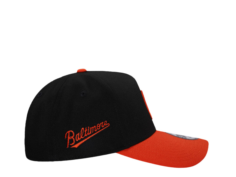 New Era Baltimore Orioles Black Two Tone 9Forty A Frame Snapback Cap