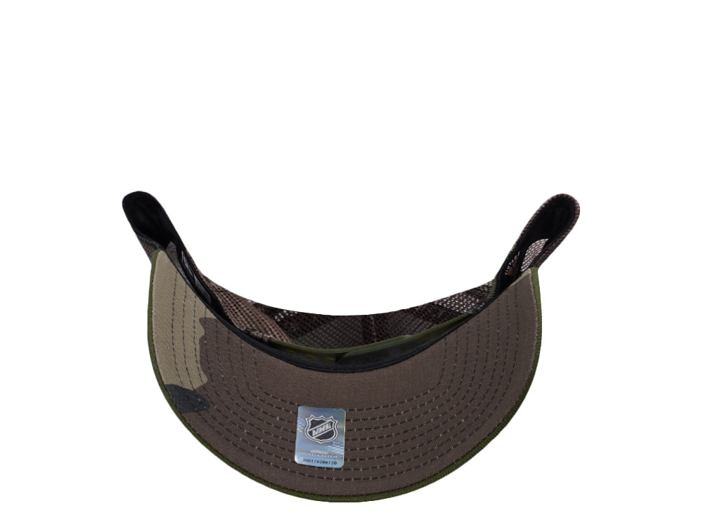 New Era Detroit Lions Green Camo Trucker Edition 9Forty A Frame Snapback Cap