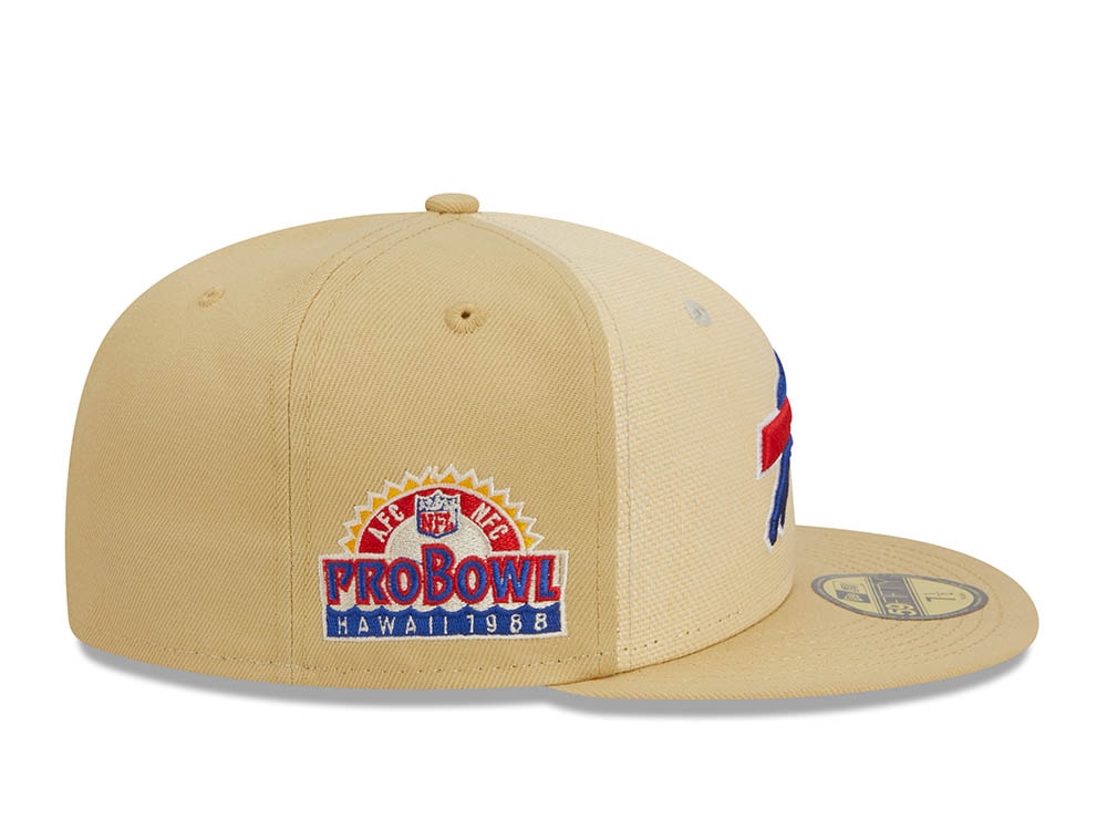 New Era Buffalo Bills Pro Bowl Hawaii 1988 Raffia Front Vegas Gold Edition 59Fifty Fitted Cap