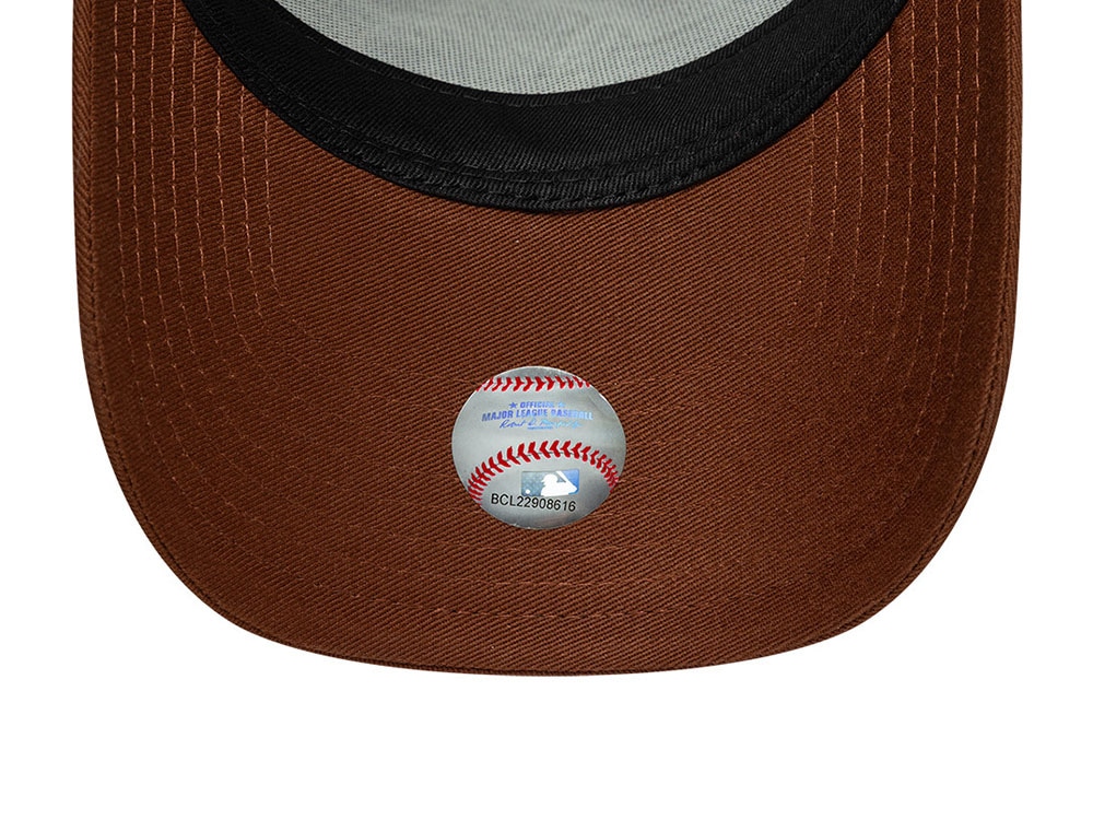 New Era New York Yankees Outline Brown Prime Edition 9Forty A Frame Trucker Snapback Cap