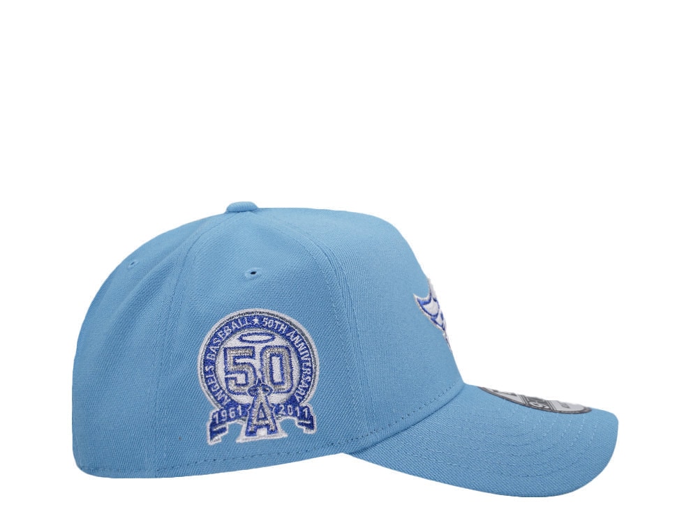 New Era Anaheim Angels 50th Anniversary Sky Blue Edition 9Forty A Frame Snapback Cap