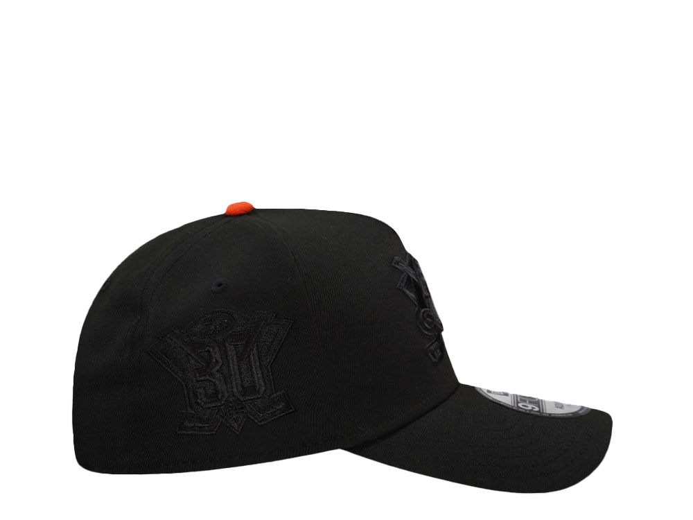 New Era Anaheim Ducks 30th Anniversary Blackout Orange Pop Prime Edition 9Forty A Frame Snapback Cap