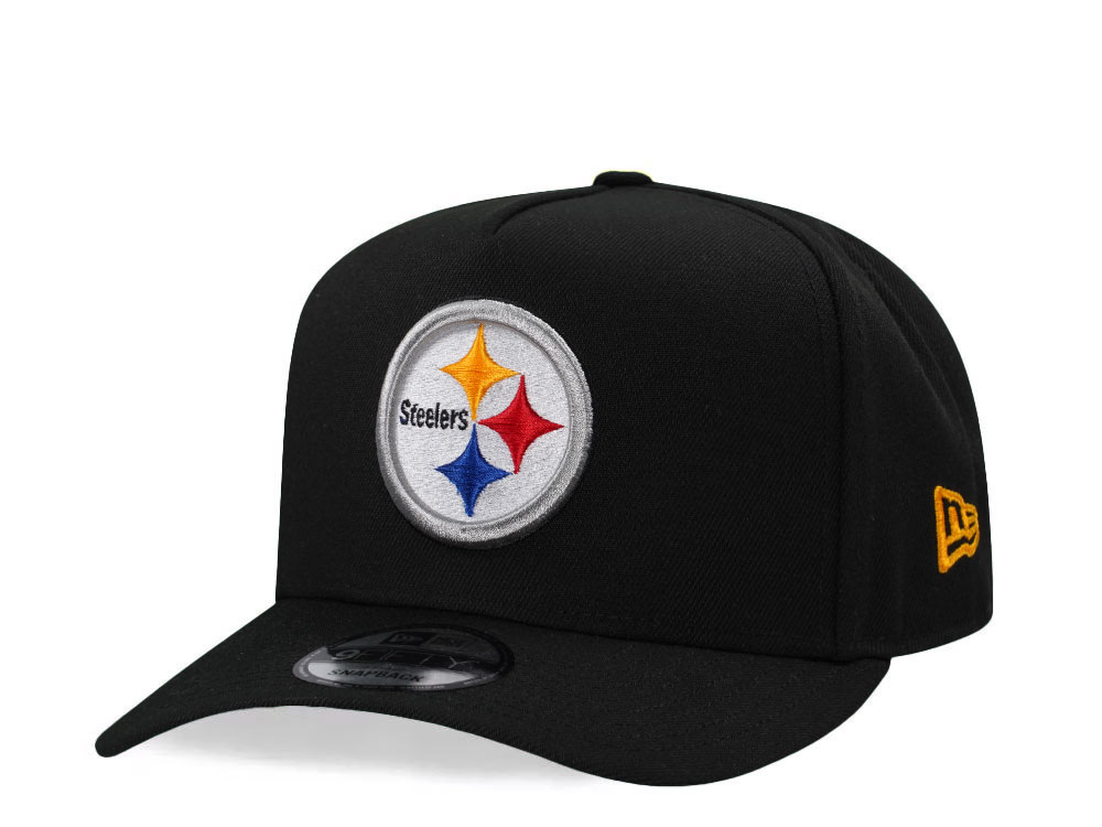 New Era Pittsburgh Steelers Black Classic Edition 9Fifty A Frame Snapback Cap