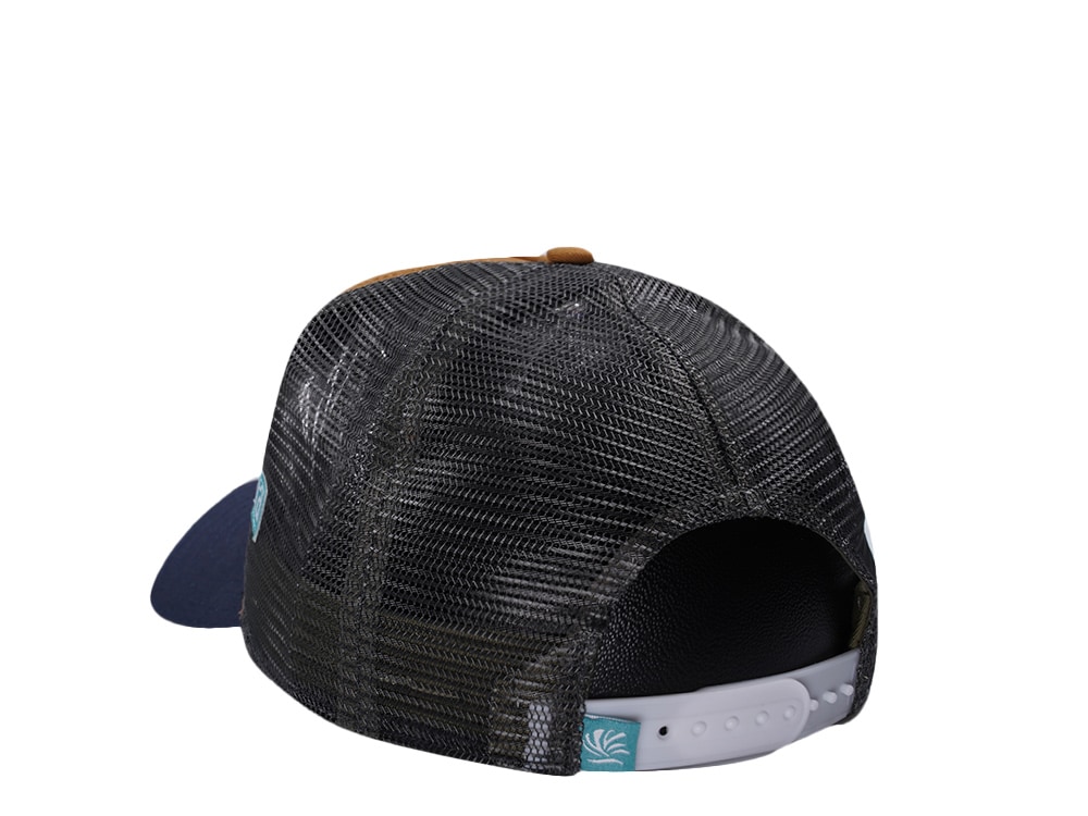 Djinns HFT Live Fast Die Wet Light Brown Coastal Edition Trucker Snapback Cap