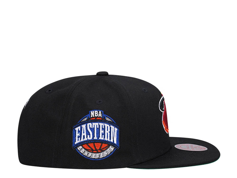 Mitchell & Ness Miami Heat Conference Patch Black Snapback Cap