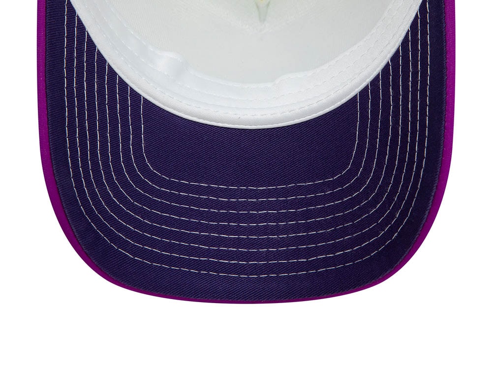 New Era Stand Tall Talk Small Play Ball Graphic White 9Forty A Frame Trucker Snapback Cap