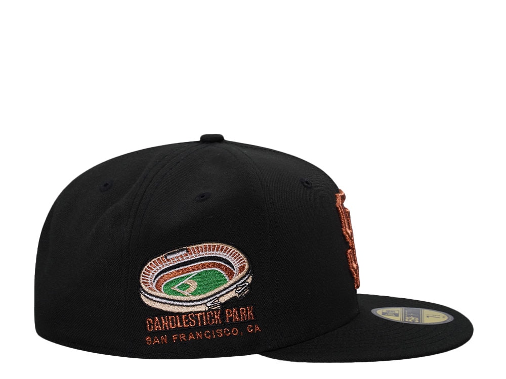 New Era San Francisco Giants Candlestick Park Black Copper Throwback Edition 59Fifty Fitted Cap