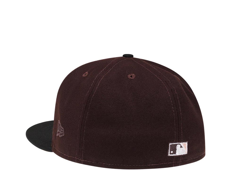 New Era Atlanta Braves World Series 1995 Dark Chocolate Peach Two Tone Edition 59Fifty Fitted Cap