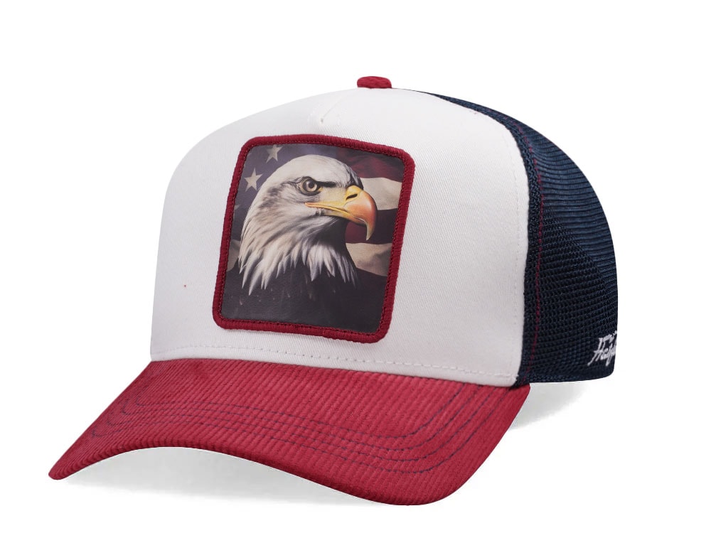 Hatfield Royal Eagle White Red Trucker Snapback Cap