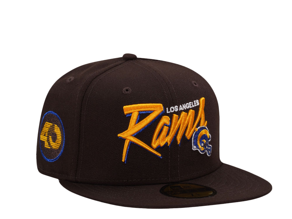 New Era Los Angeles Rams 40 Anniversary Burnt Wood Throwback Edition 59Fifty Fitted Cap