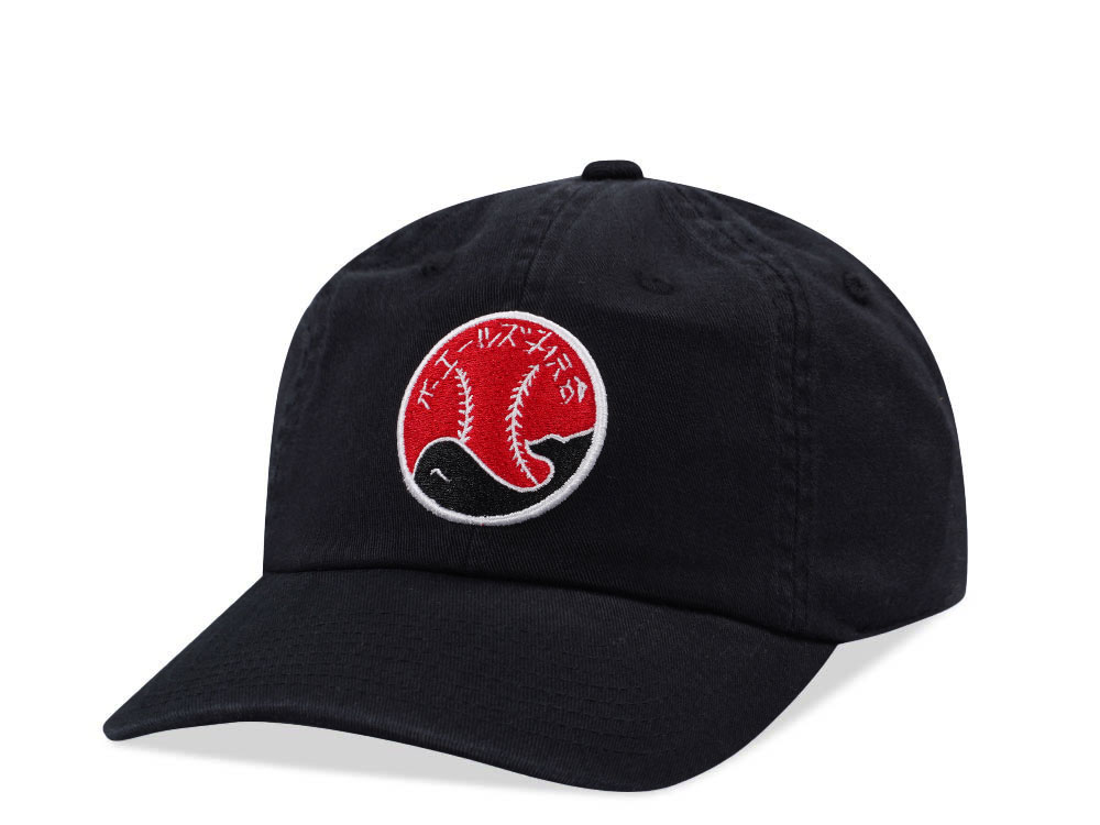 American Needle Tiyo Whales Black Ballpark Strapback Cap