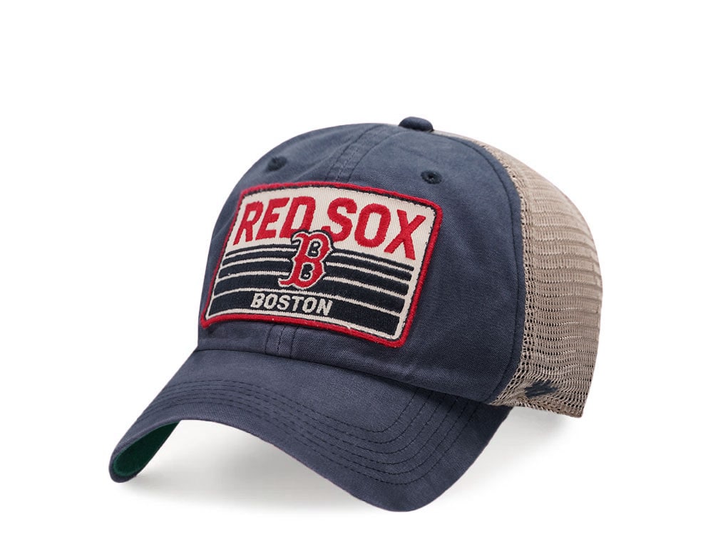 47Brand Boston Red Sox Vintage Navy Four Stroke Clean up Trucker Snapback Cap