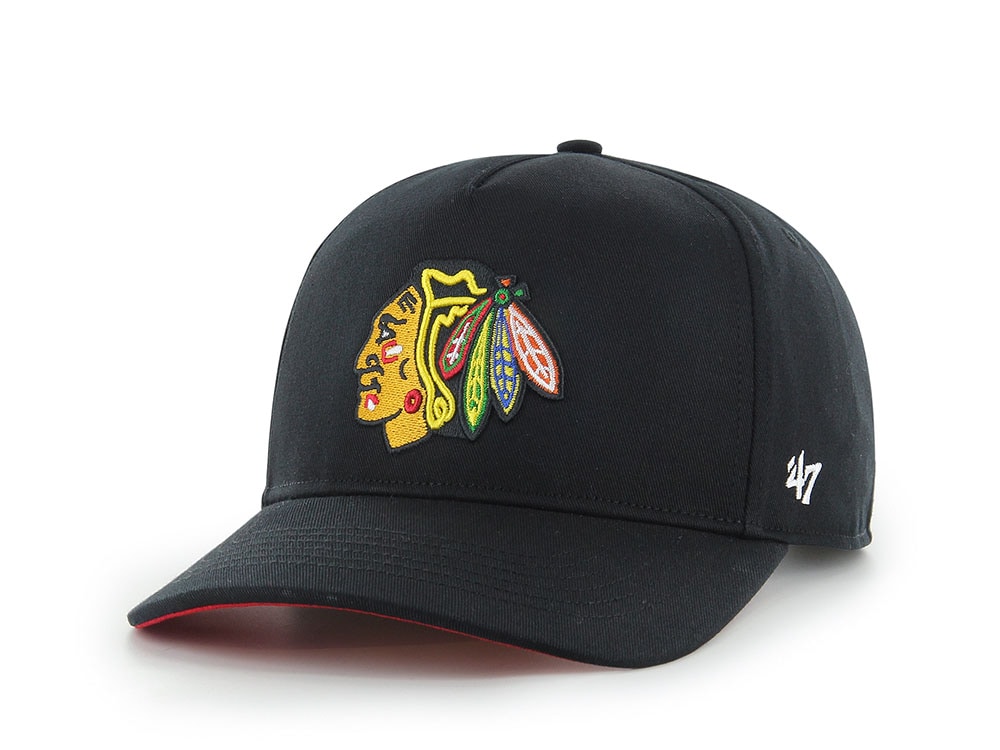 47Brand Chicago Blackhawks Black Hitch Snapback Cap