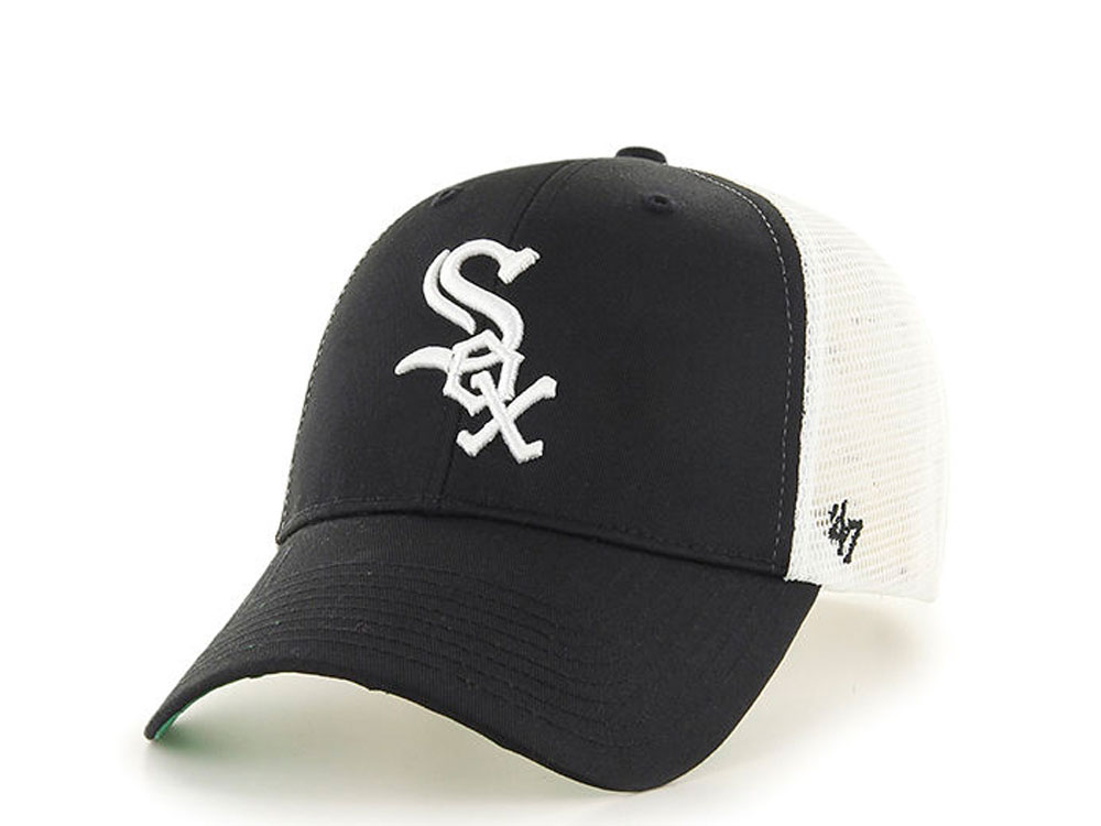 47Brand Chicago White Sox Classic Black Trucker Snapback Cap