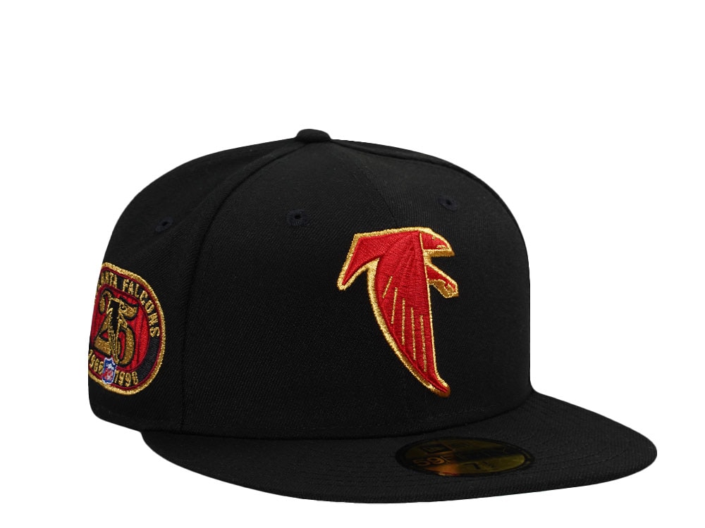 New Era Atlanta Falcons 25th Anniversary Metallic Black Prime Edition 59Fifty Fitted Cap