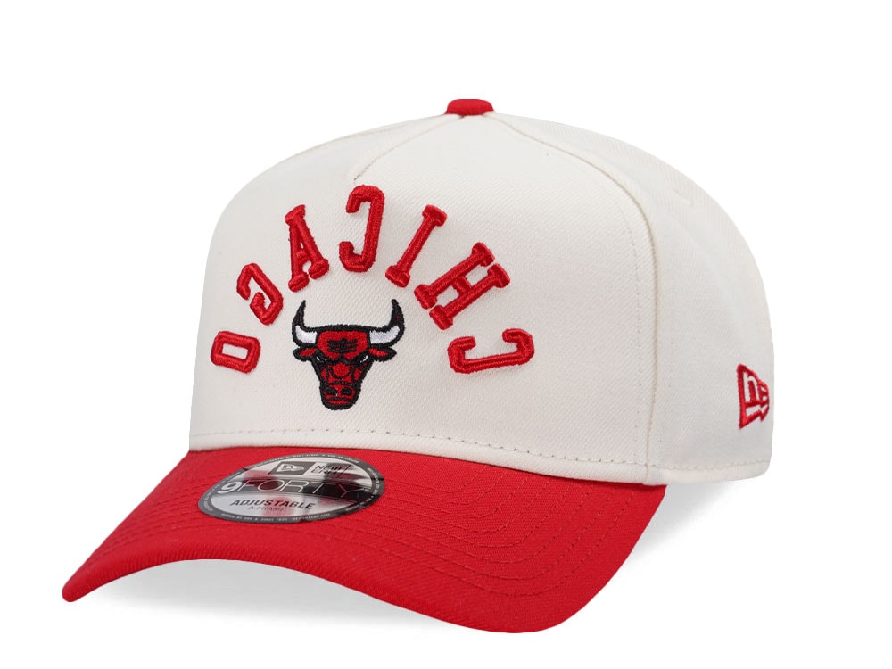 New Era Chicago Bulls Script Chrome Two Tone Edition 9Forty A Frame Snapback Cap