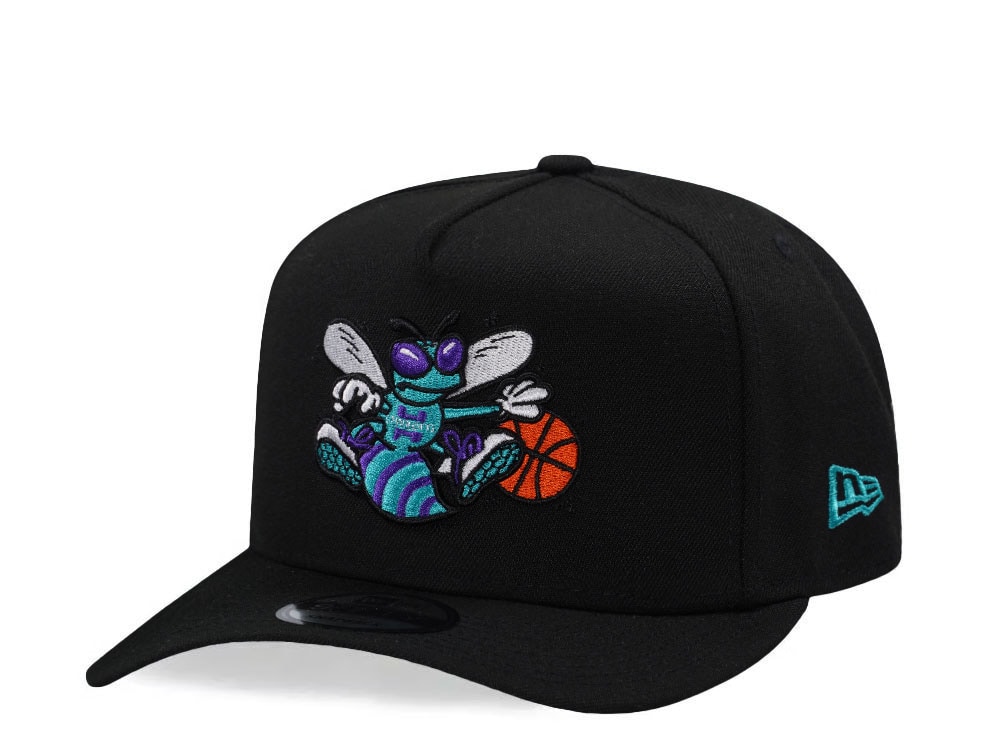 New Era Charlotte Hornets Black Classic Edition 9Fifty A Frame Snapback Cap