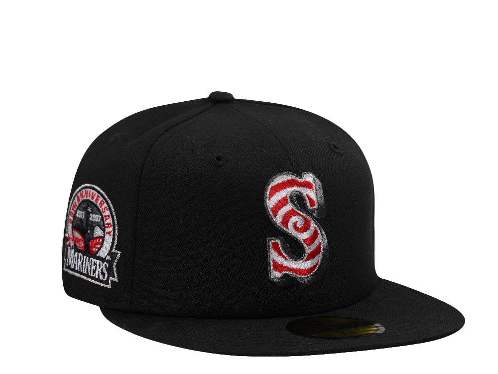 New Era Seattle Mariners 30th Anniversary Black Prime Edition 59Fifty Fitted Cap