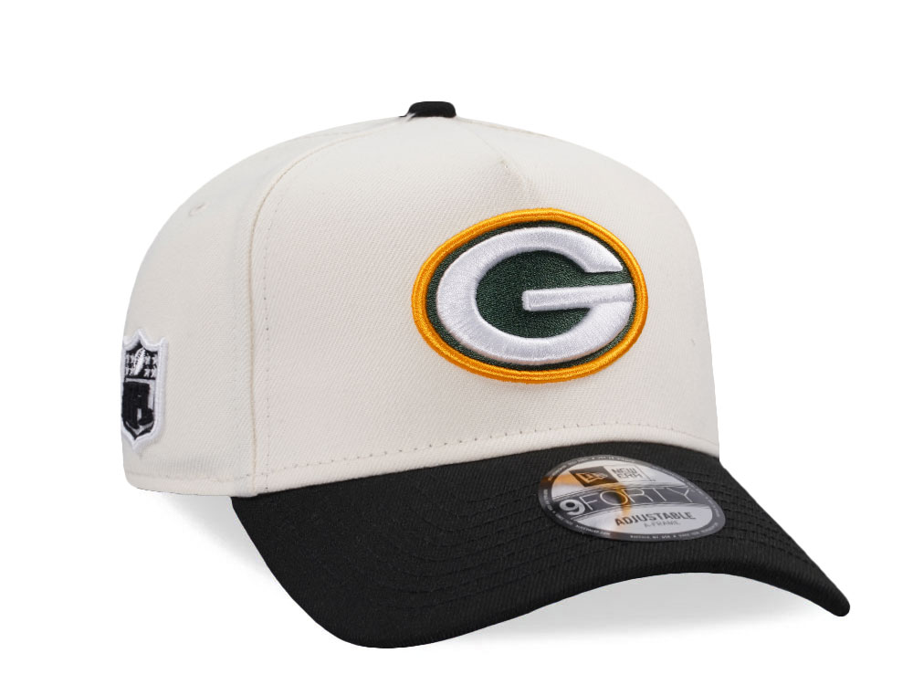 New Era Green Bay Packers Classic Chrome Two Tone Edition 9Forty A Frame Snapback Cap