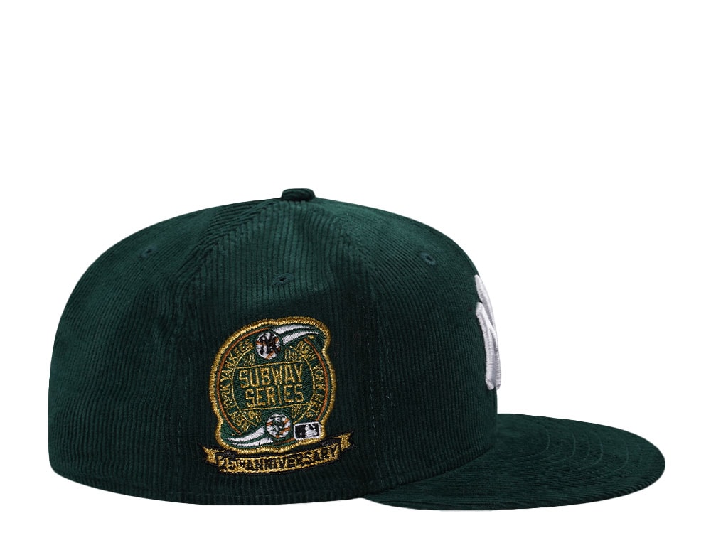 New Era New York Yankees Corduroy Subway Series 2000 Green Corduroy Prime Edition 59Fifty Fitted Cap